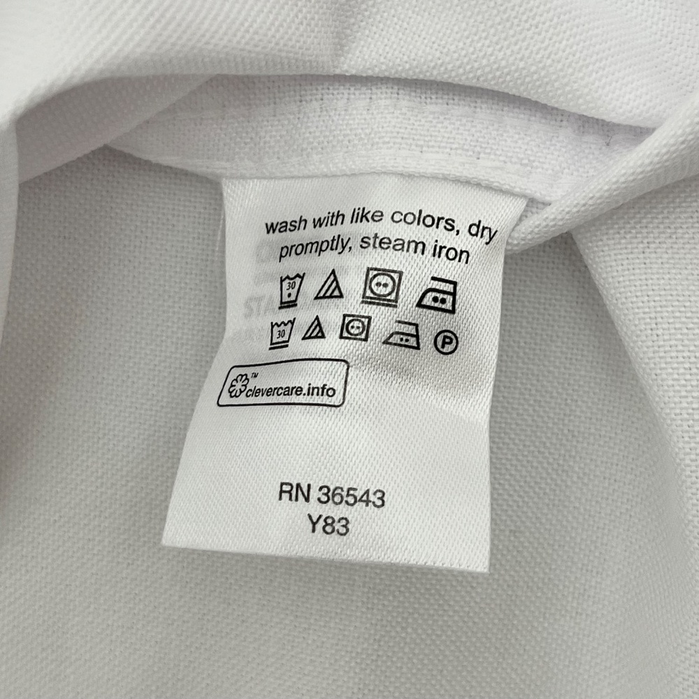 Van Heusen Mens 17.5 Button Down Shirt White Oeko Tex Regular‎ Fit Wrinkle Free - Picture 7 of 10